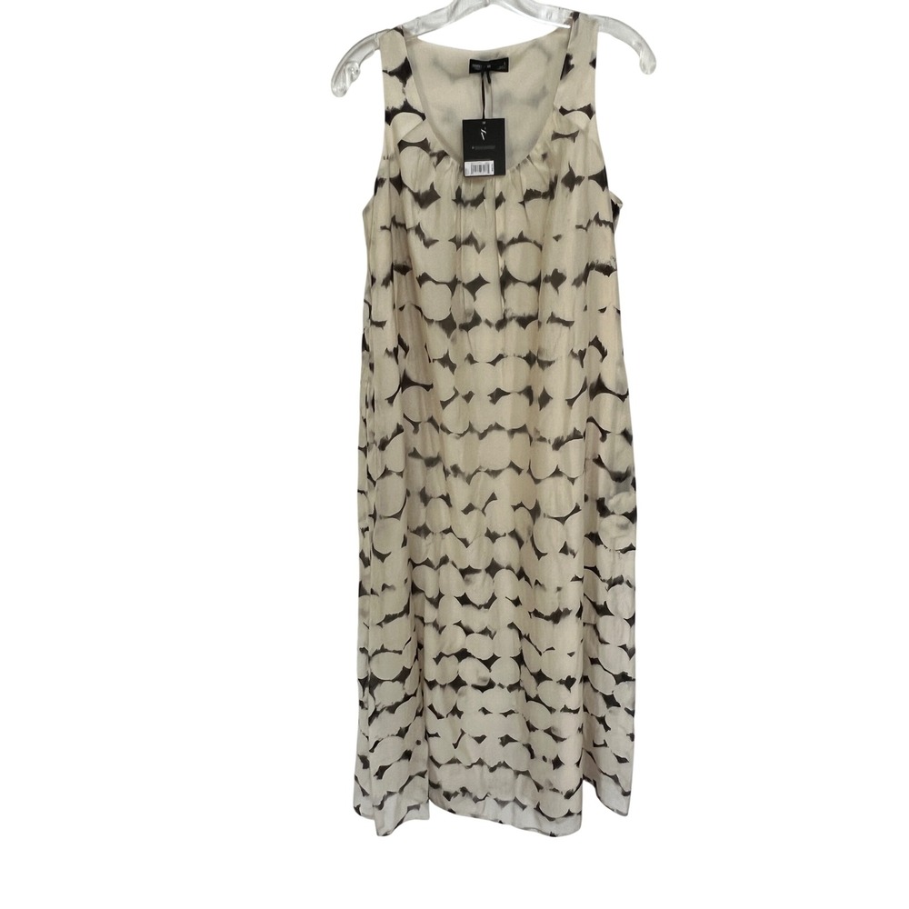 NWT Simply Vera Vera Wang Women S Cream Black Abstract  Sleeveless Midi Dress